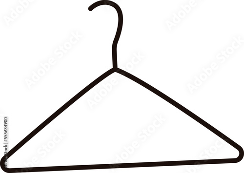 Metal hanger for cloths flat icon