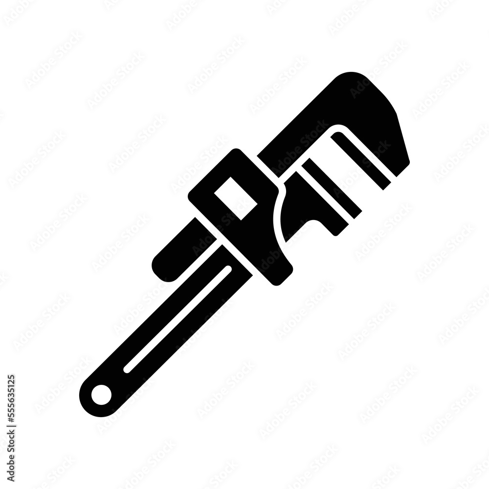 monkey wrench icon vector design template in white background monkey wrench icon vector design template in white background
