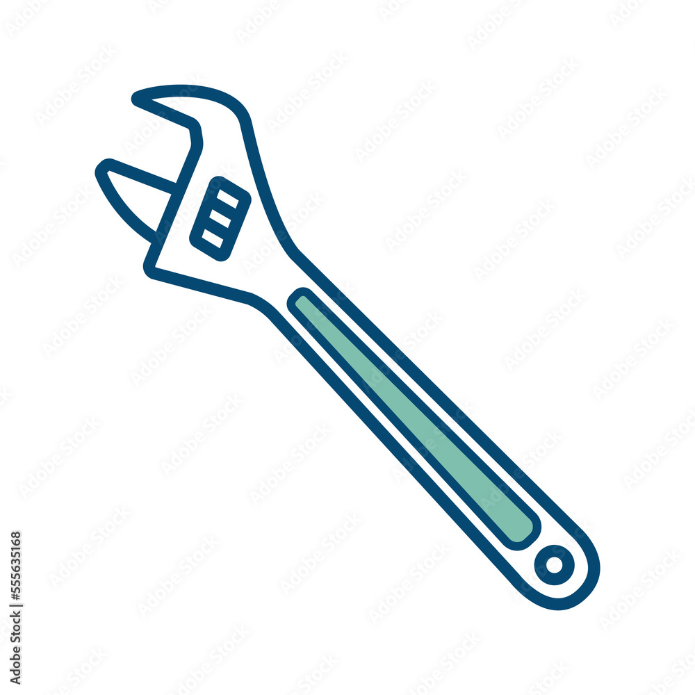 monkey wrench icon vector design template in white background monkey wrench icon vector design template in white background