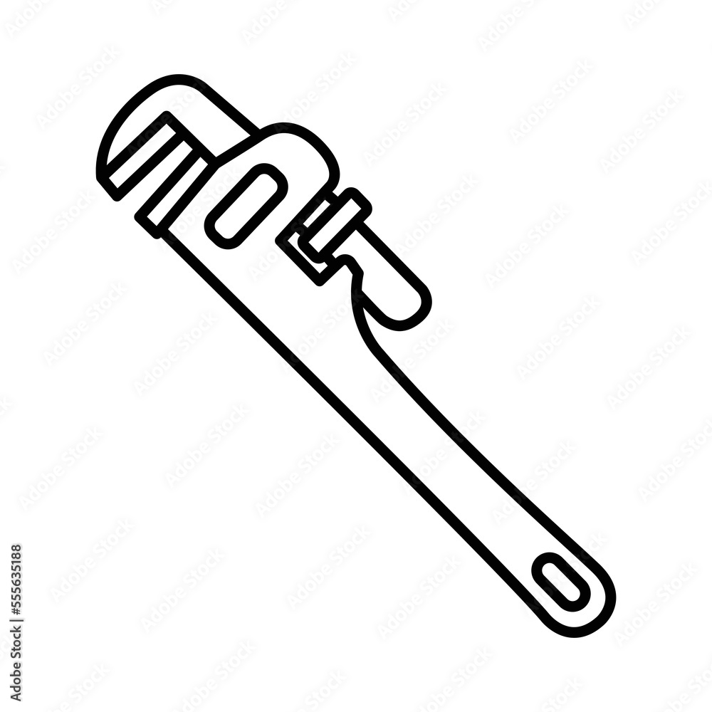 monkey wrench icon vector design template in white background monkey wrench icon vector design template in white background