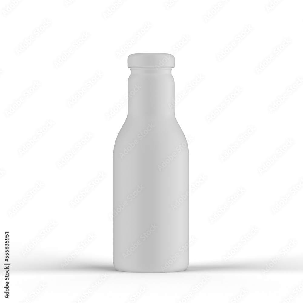 White Plastic Bottle 3D Rendering White Plastic Bottle 3D Rendering