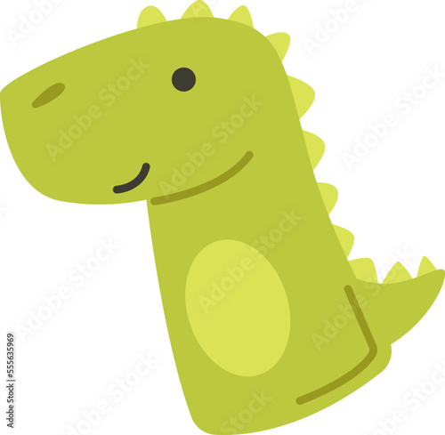 Handmade cartoon dinosaur puppet flat icon Soft toys