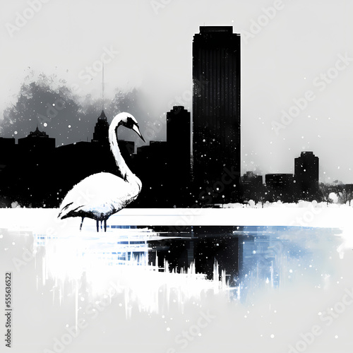 swan on the lake