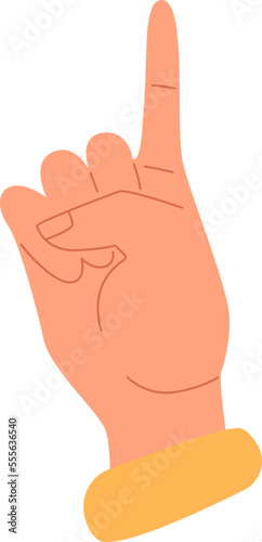 Hand flat icon Showing different fingers