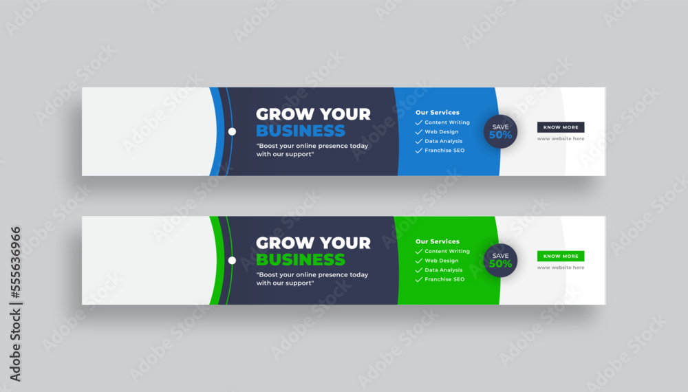 Digital marketing large web banner, social cover template or corporate business banner template Digital marketing large web banner, social cover template or corporate business banner template