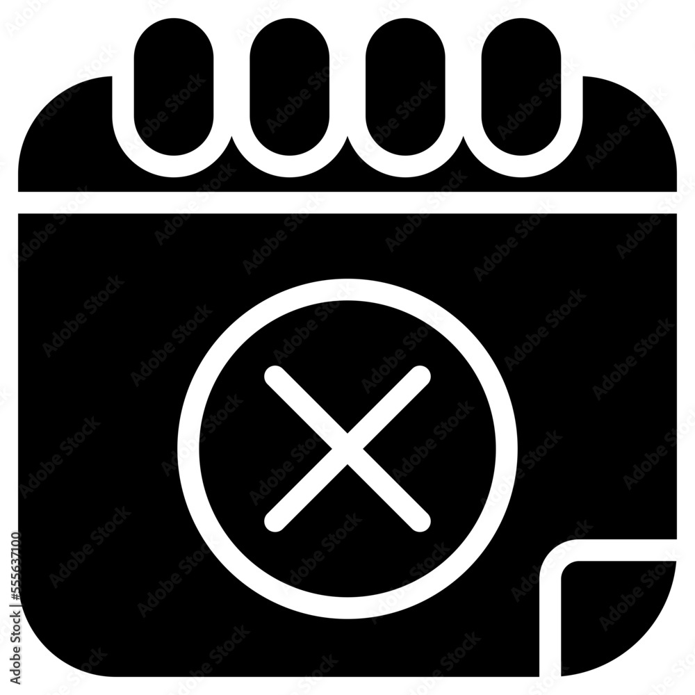 Obraz premium cancel event glyph icon