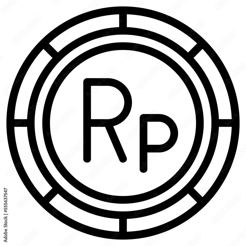 rupiah line icon