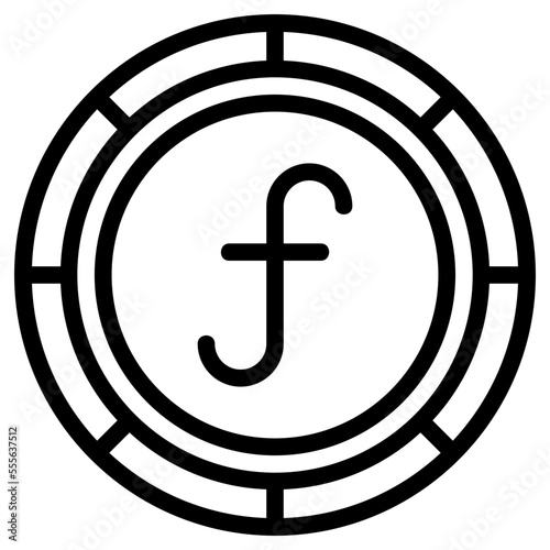 guilder line icon