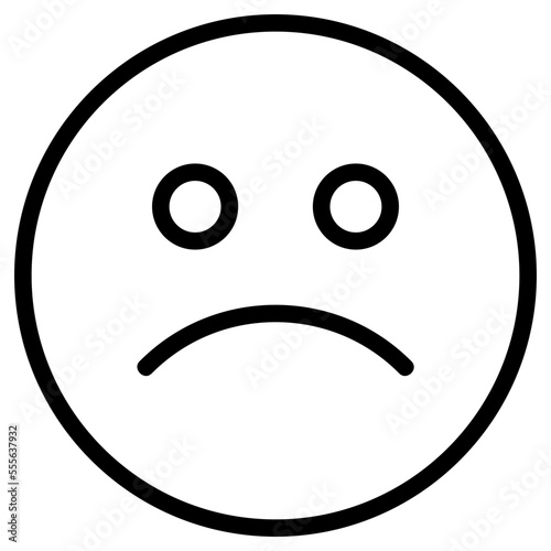 unhappy line icon
