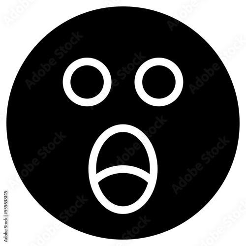 shocked glyph icon