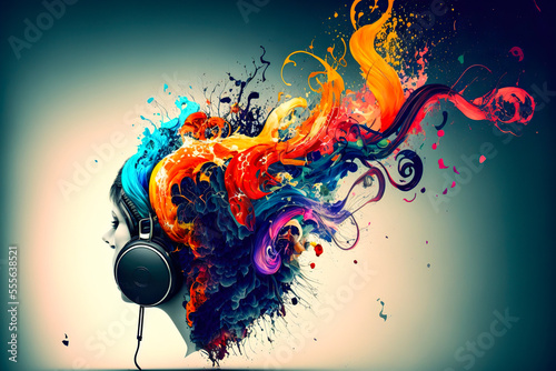 Music Vibes,colored musical headphones