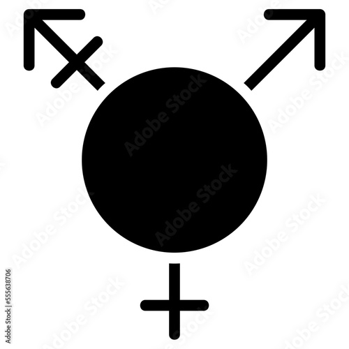 transgender glyph icon