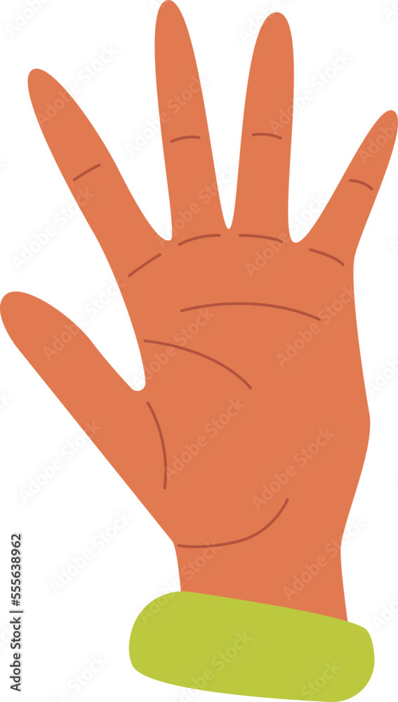 Hand flat icon Showing different fingers Hand flat icon Showing different fingers