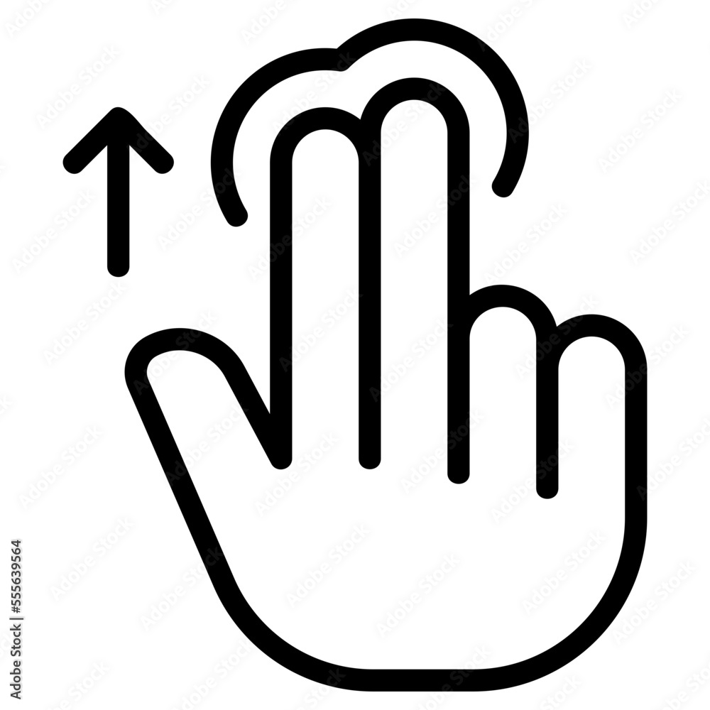 drag up line icon