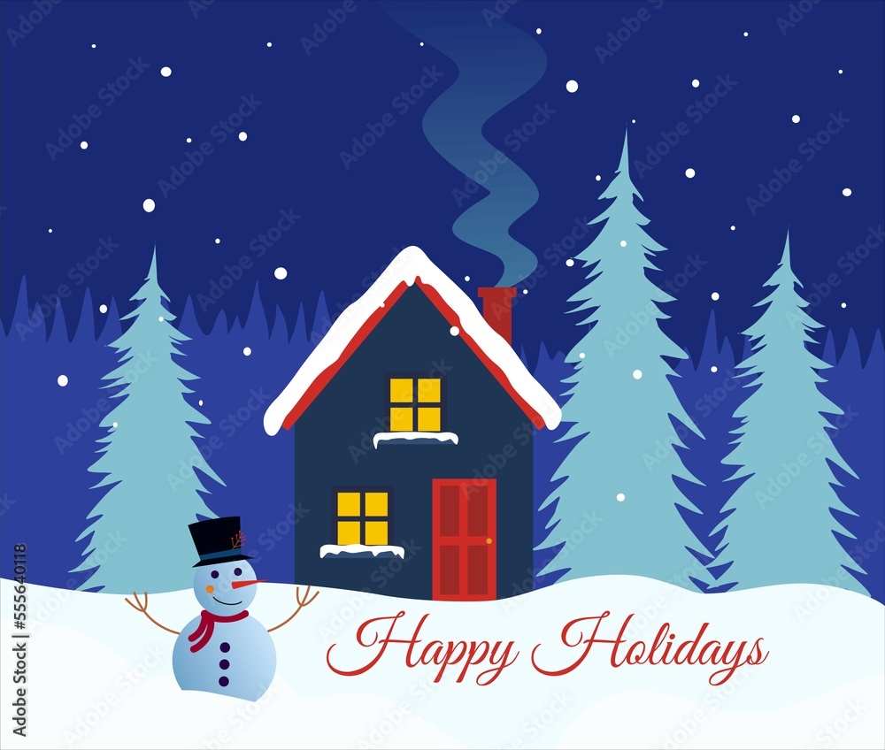 christmas card with snowman christmas card with snowman