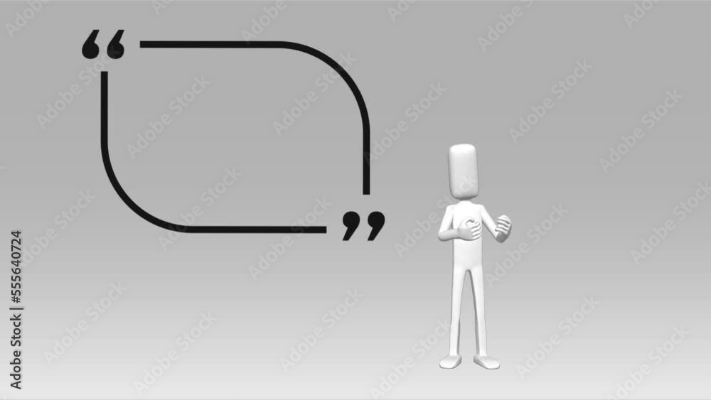 Stickman Talking With Word Balloon Stickman Talking With Word Balloon