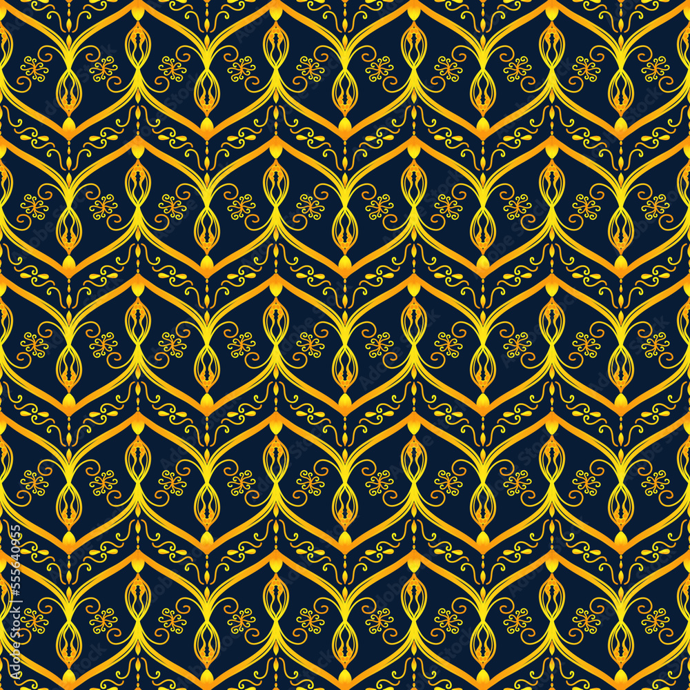 thai pattern, Traditional floral pattern for background, rug, wallpaper, clothing, wrap, batik, fabric, sarong, embroidery style illustration thai pattern, Traditional floral pattern for background, rug, wallpaper, clothing, wrap, batik, fabric, sarong, embroidery style illustration