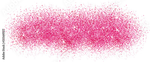 Pink glitter.  Valentines day card decoration