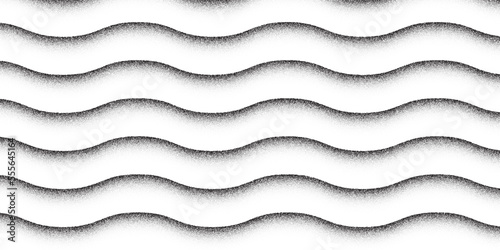 Abstract seamless stippled halftone waves pattern. wavy dots pattern background