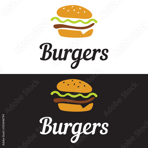 Burger logo,restaurant emblem,cafe,burger label and factory.Fast food template.