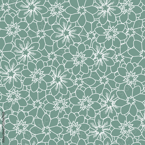 Vector flowers pattern background. Perfect for fabric, scrapbooking, wallpaper projects