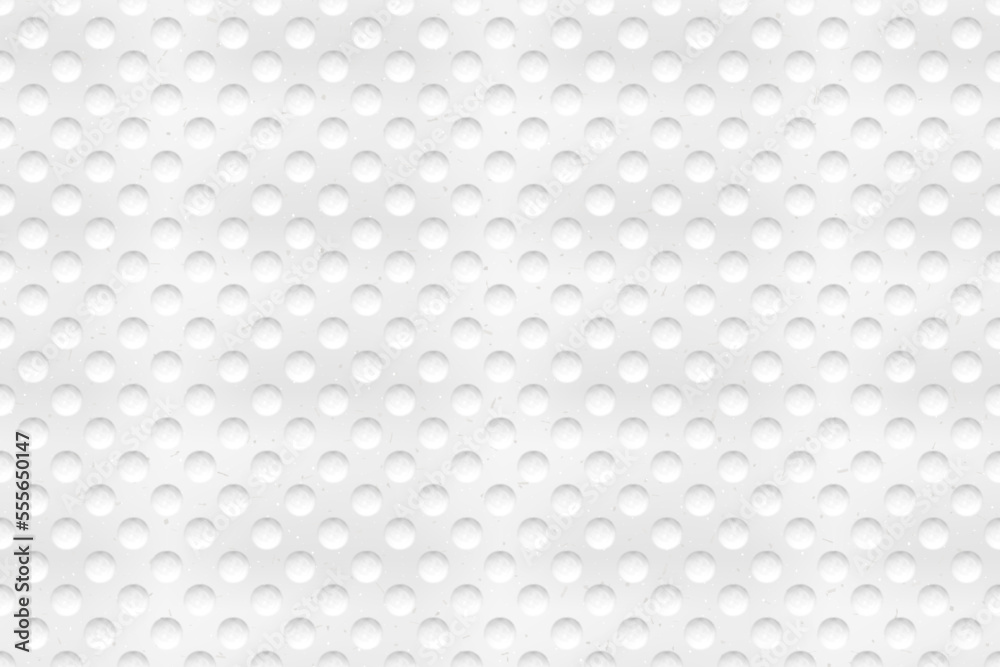 White seamless pattern with paper towel dot texture. Soft tissue background with geometric emboss. Clean cooking napkin surface. Recycled material with noise effect. Vector illustration.