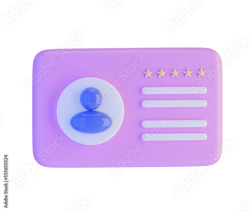 3d User Icon Digital technology concept 3d render illustration