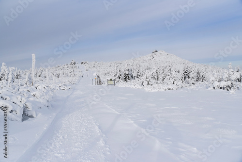 Winter mountain landscape. Karkonosze in winter in Poland. © Kozioł Kamila