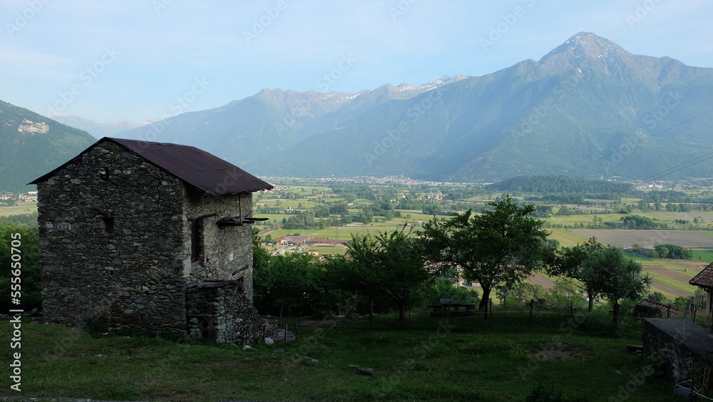 Comer See Italien altes Steinhaus