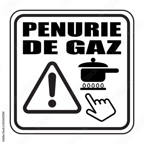 Logo pénurie de gaz.