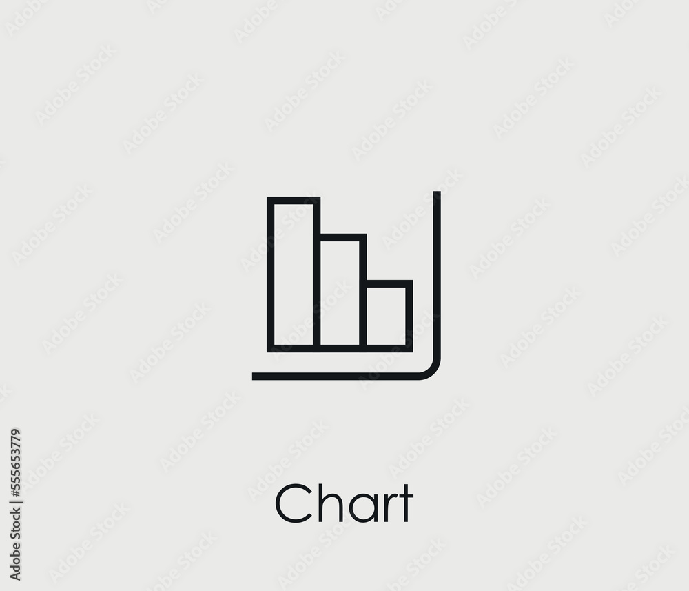 Chart vector icon. Editable stroke. Symbol in Line Art Style for Design, Presentation, Website or Mobile Apps Elements, Logo. Chart symbol illustration. Pixel vector graphics - Vector Chart vector icon. Editable stroke. Symbol in Line Art Style for Design, Presentation, Website or Mobile Apps Elements, Logo. Chart symbol illustration. Pixel vector graphics - Vector