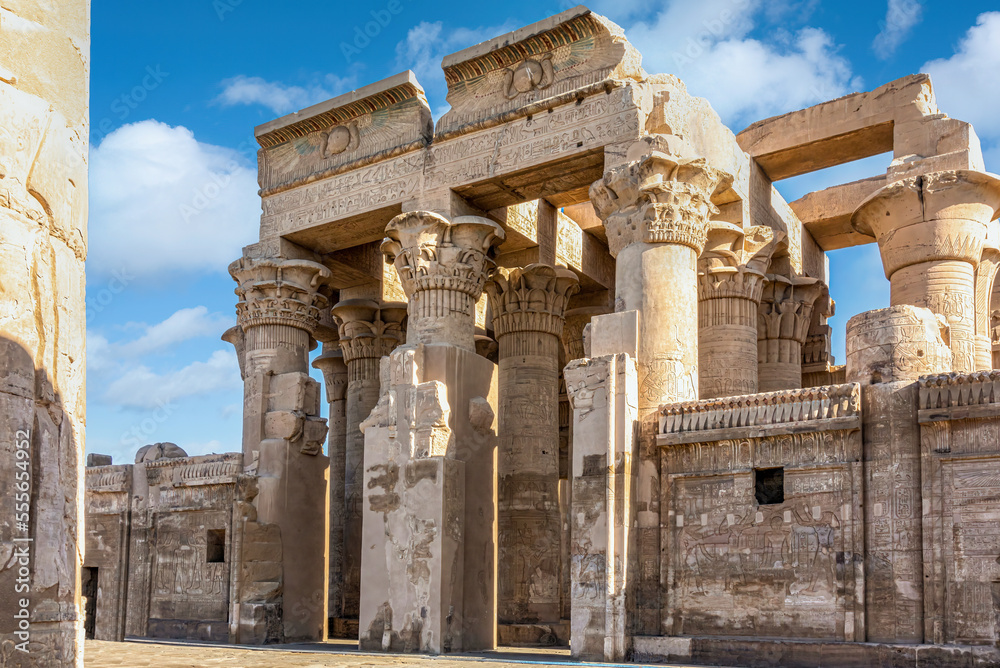 Kom Ombo, Egypt; December 22, 2022 - The Temple of Kom Ombo, Aswan Governorate, Egypt.
