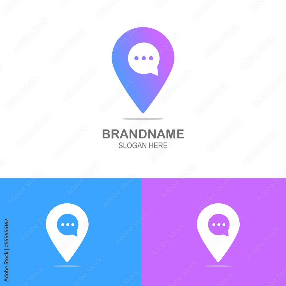 chat location logo modern design idea chat location logo modern design idea