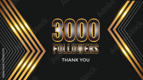 celebration 3000 subscribers template for social media. 3k followers thank you
