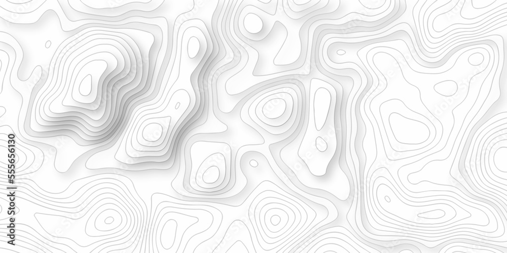 Topographic map. Geographic mountain relief. Abstract lines background. Contour maps. Vector illustration, Topo contour map on white background, Topographic contour lines vector map seamless pattern.