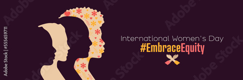 #EmbraceEquity. International Women's Day banner.