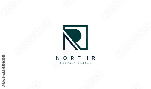 Initial letter NR logo design. usable for business and company branding logos. flat vector logo design template element.