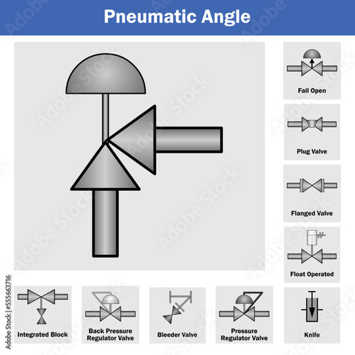 Vector Illustration for Pneumatic Angle Valve