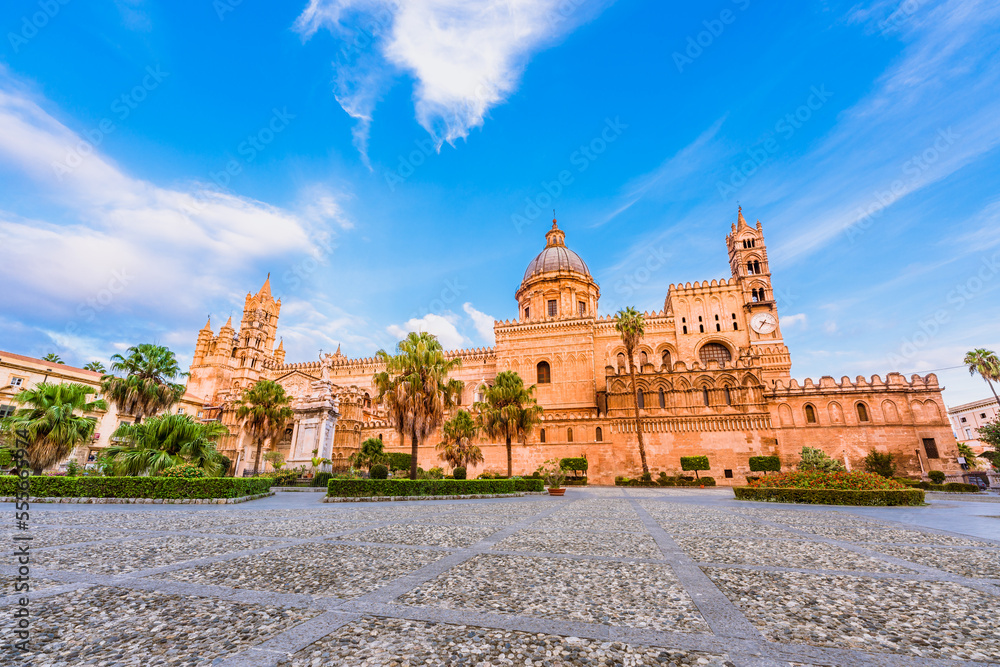 Duomo Palermo Cathedral, beautiful catholic temple in Sicily Italy