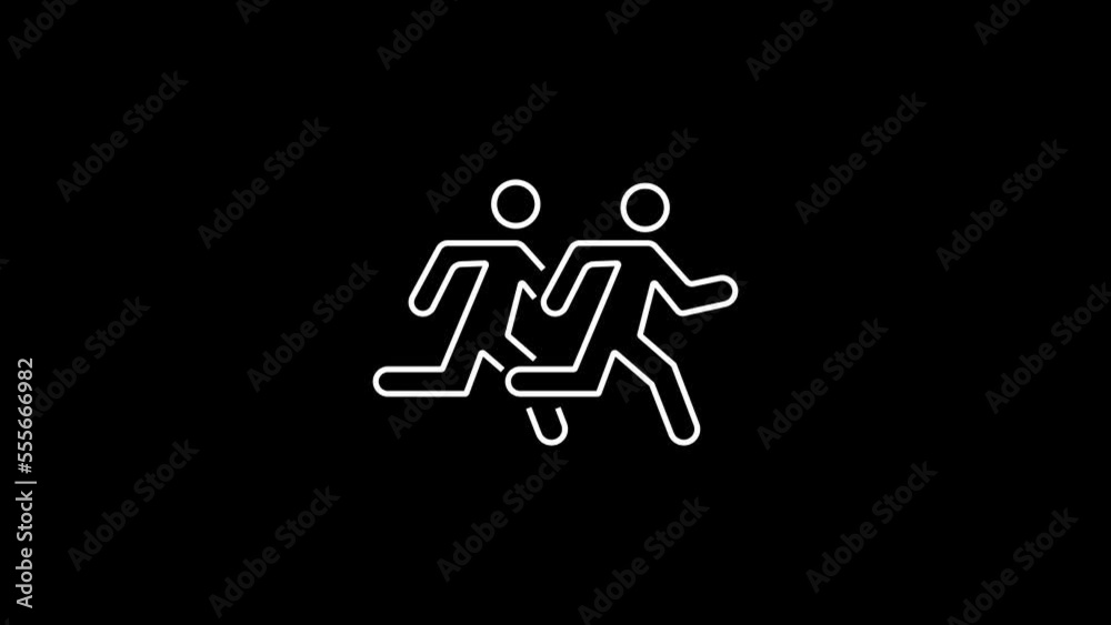 Cool Linear Running Competition Vector Icon Animation. Vector animation ...