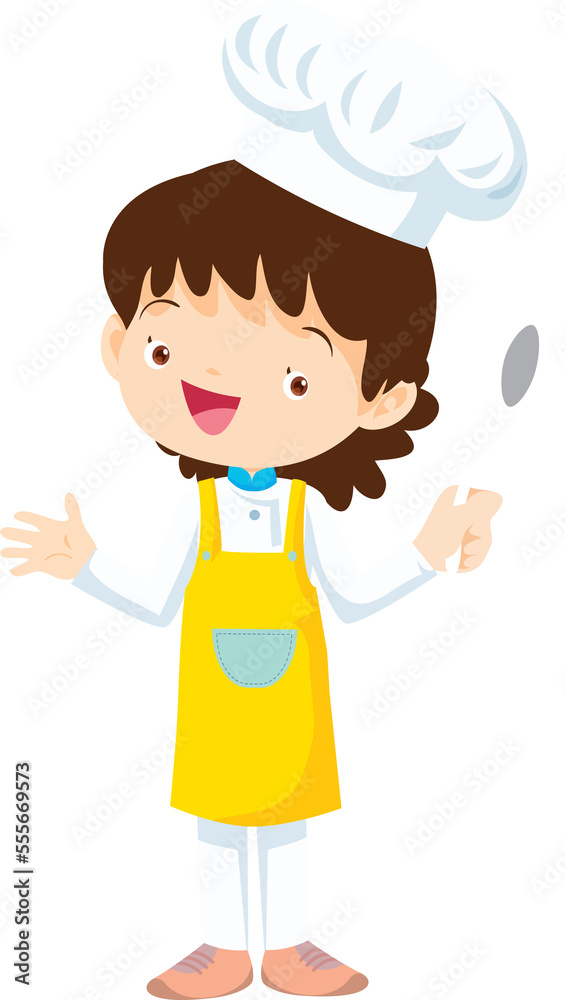 Cooking children girl Little kid making delicious food professional chef Cooking children girl Little kid making delicious food professional chef