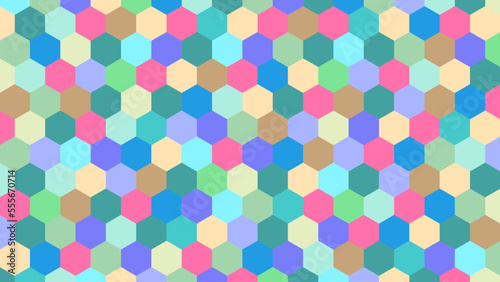 Wallpaper Mural The multi-colored hexagons on the background. The vibrant colors. Torontodigital.ca
