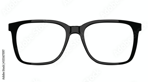 Vector Isolated Illustration of Glasses. Vector illustration on a black glasses frame