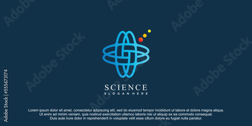 Science logo icon design vector illustration premium vector