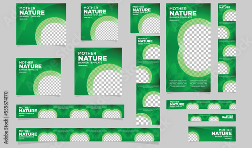mother nature website banner design green