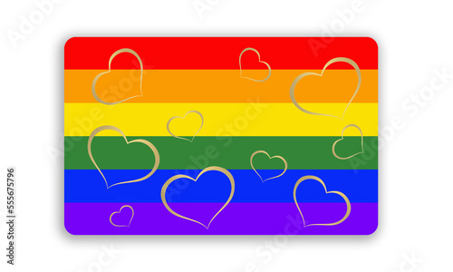 Multicolored plastic card