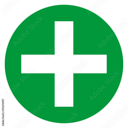 Green cross-isolated medical, pharmacy symbol. green plus sign or icon. Medicine services sign.