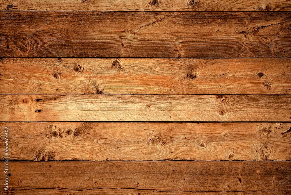 Naklejka premium Old Brown Wood Plank Background