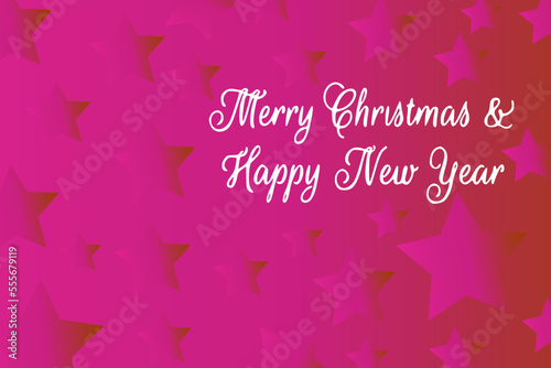 New Year decorative background with snowflakes and stars