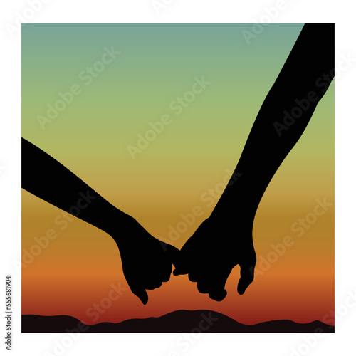 hand in hand vector illustration isolated on white background © DASAPart